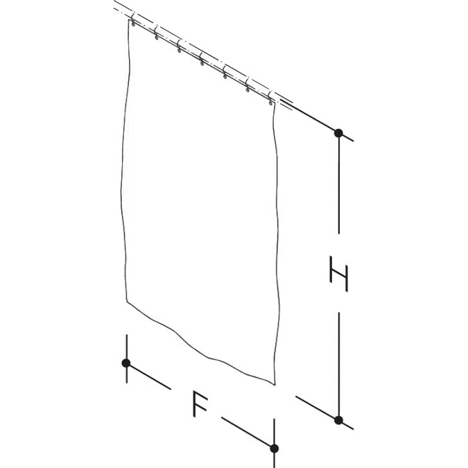 HEWI active+ Shower curtain