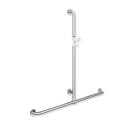 Image for HEWI 801-35-43051 Shower grab rail with sideways adjustable vertical support bar and shower head holder