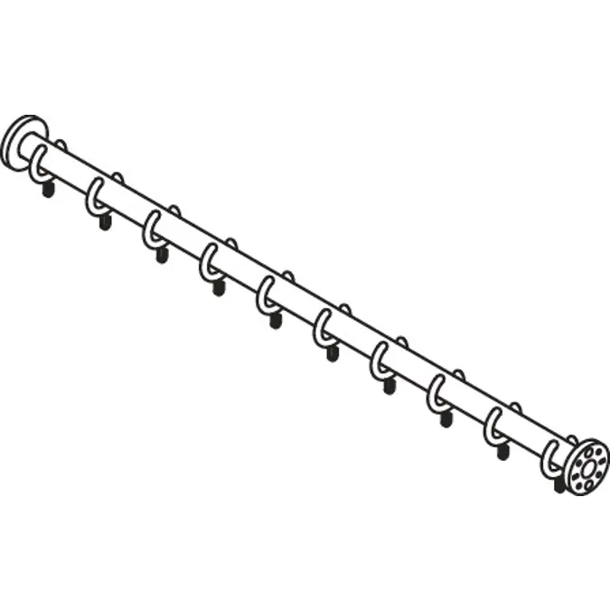 Shower curtain rail, Matt edition, 801-34B400