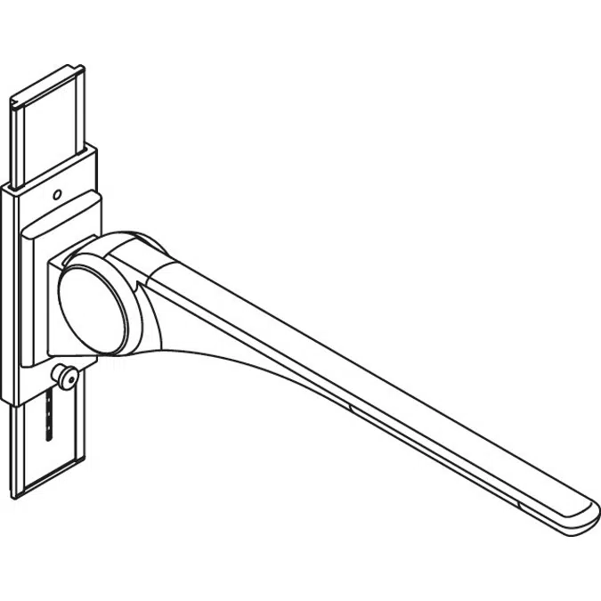 HEWI Hinged support rail Basic with height adjustment