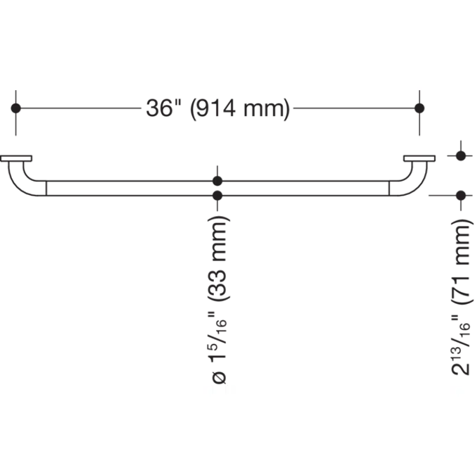 HEWI Grab bar (ADA)