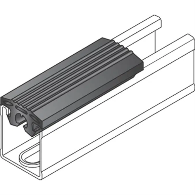 C-Schiene MQ-124X (galvanisiert/feuerverzinkt/Edelstahl)