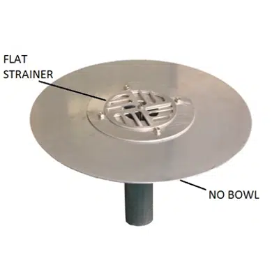 Image for Clamp-Tite Aluminum Flat Top Drain No Bowl