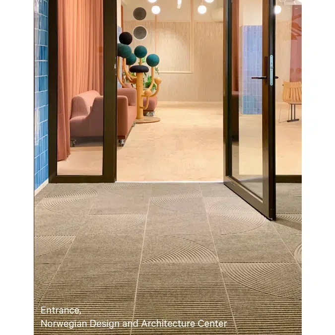  Heymat Entry Mat Tile - Vertical & Circular Beige (Combination Series)