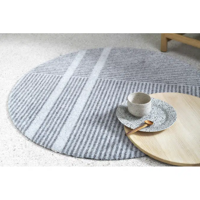 Heymat Løype Breezy Beige XL round mat 100x100cm