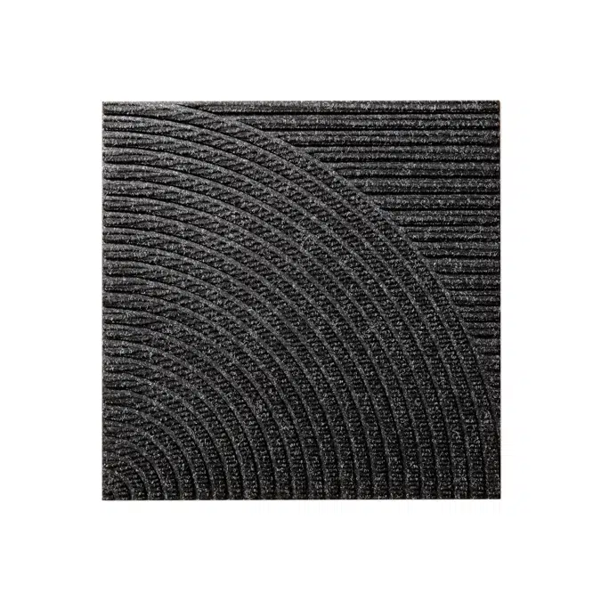 Heymat Entry Mat Tile - Horizontal & Circular Black (Combination Series)