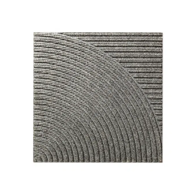Heymat Pro Zen Carpet Tile Horizontal & Circular Grey - Individual item - Combination Series