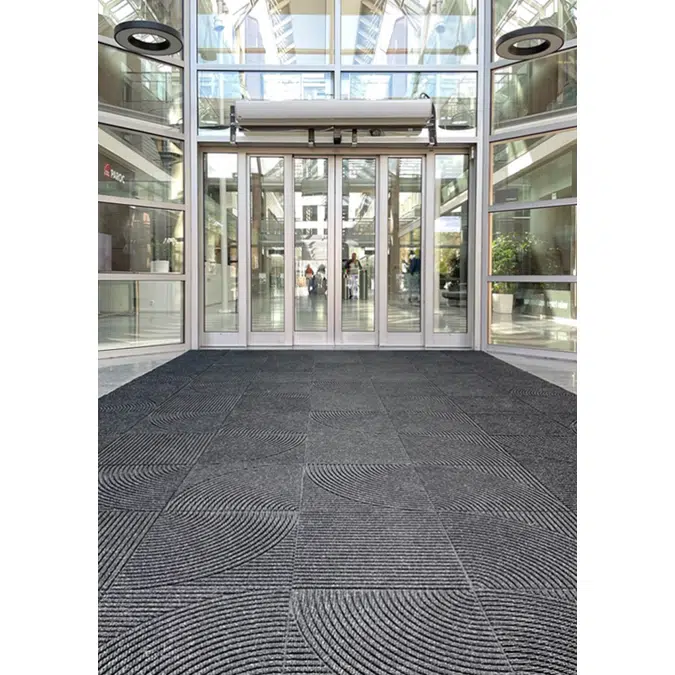 Heymat Entrance Flooring System - Tile Horizontal & Circular Grey - Individual item - Combination Series