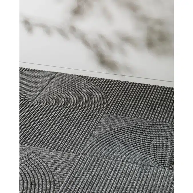 Heymat Entry Mat Tile - Horizontal & Circular Grey (Combination Series)