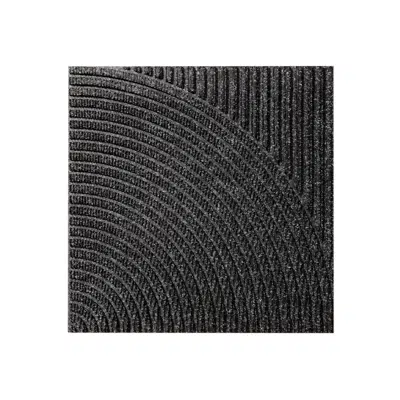 Image for  Heymat Entry Mat Tile - Vertical & Circular Black (Combination Series)