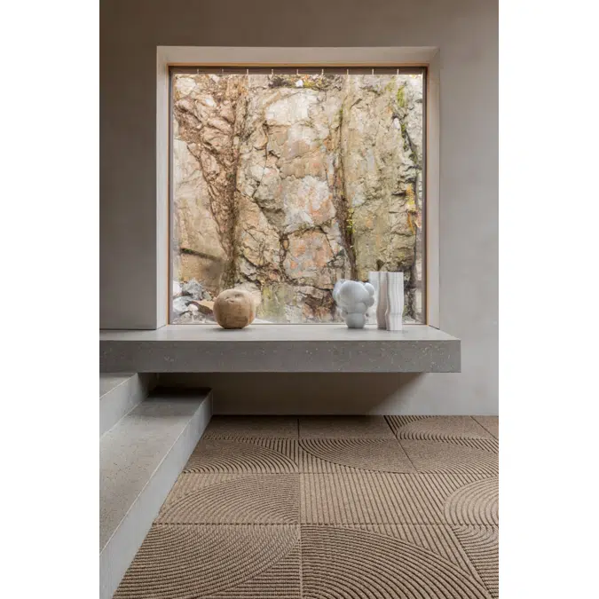 Heymat Entrance Flooring System -  Tile Horizontal & Circular Beige - Individual Item - Combination series