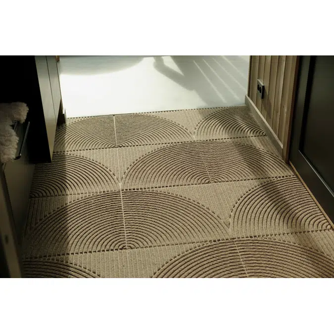 Heymat Entrance Flooring System - Tile Horizontal & Circular Beige - Individual item - Combination Series