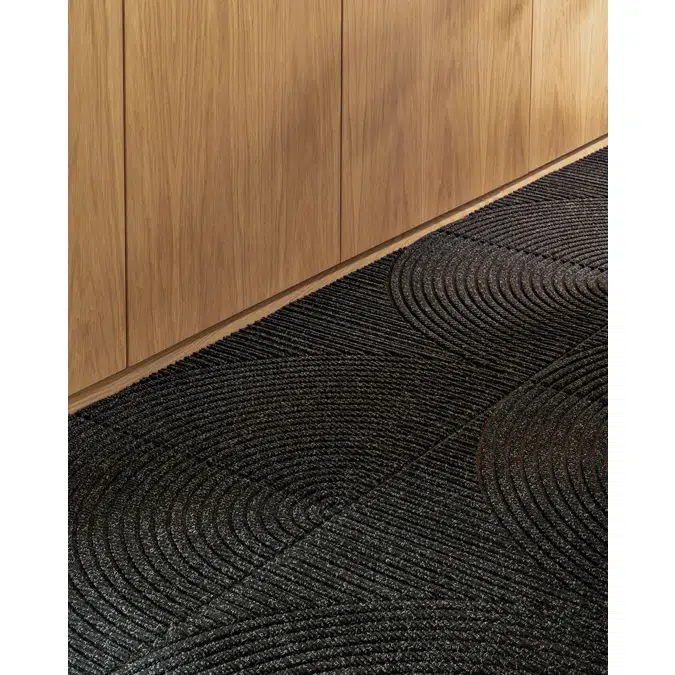 Heymat Entry Mat Tile - Straight Black (Combination Series)
