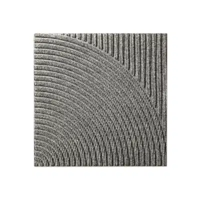 Heymat Entry Mat Tile - Vertical & Circular Grey (Combination Series) için görüntü