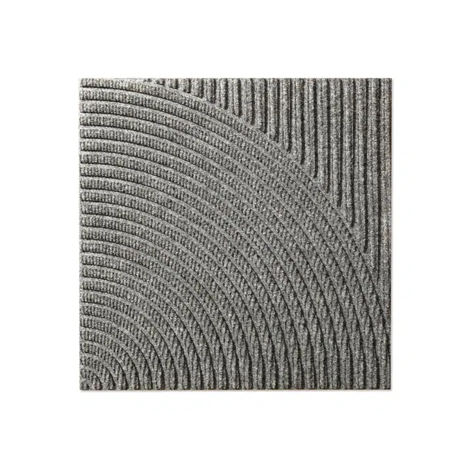 Heymat Entry Mat Tile - Vertical & Circular Grey (Combination Series)