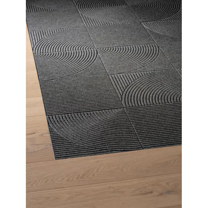 Heymat Entrance Flooring System - Tile Vertical & Circular Grey - Individual item - Combination Series