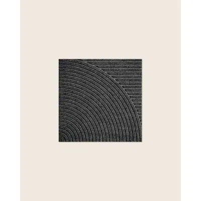 画像 Heymat Entry Mat Tile - Vertical & Circular Grey (Combination Series)