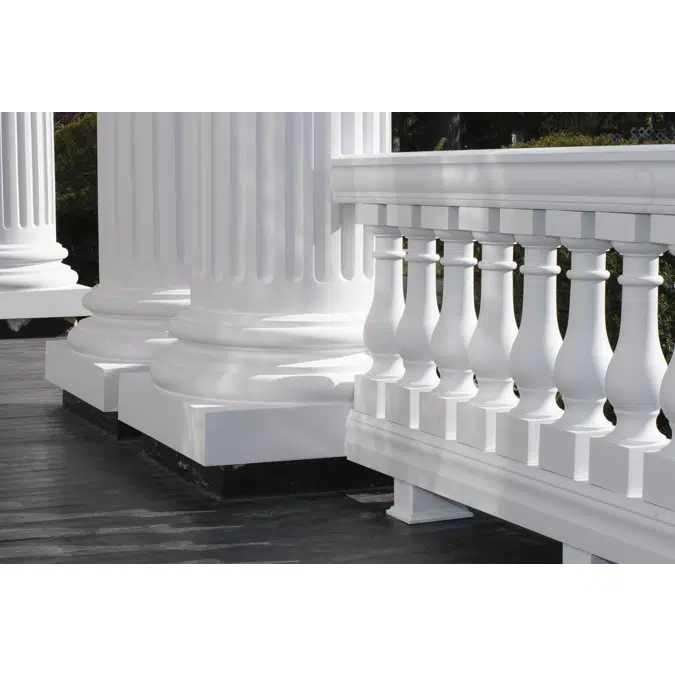 7" x 37" Fiberglass, Urethane, & Synthetic Stone Balustrades, Railing System