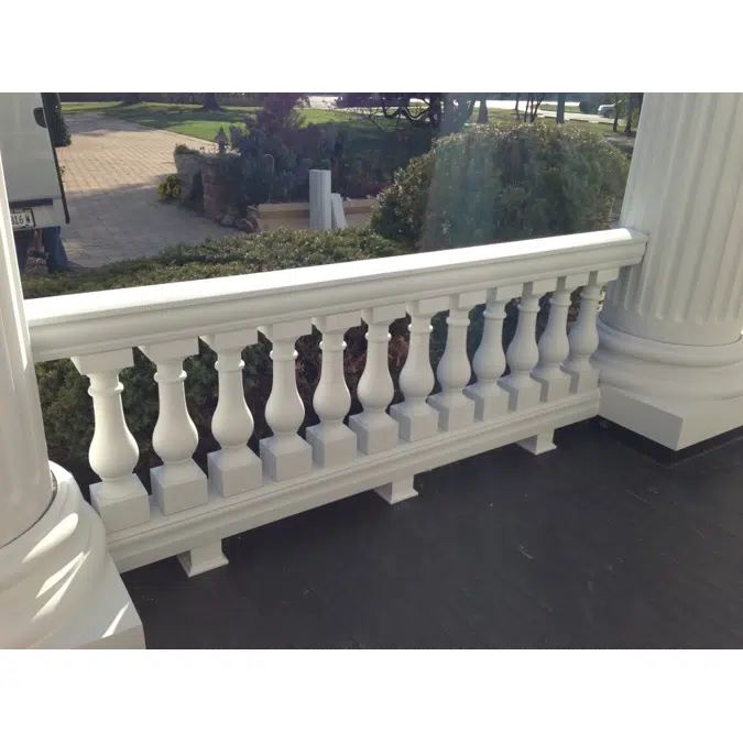 7" x 37" Fiberglass, Urethane, & Synthetic Stone Balustrades, Railing System