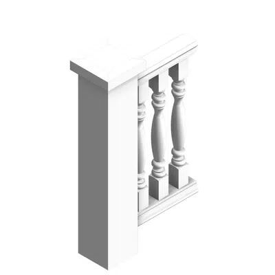Image for 4-1/4" x 37" Fiberglass, Urethane, & Synthetic Stone Balustrades, Railing System