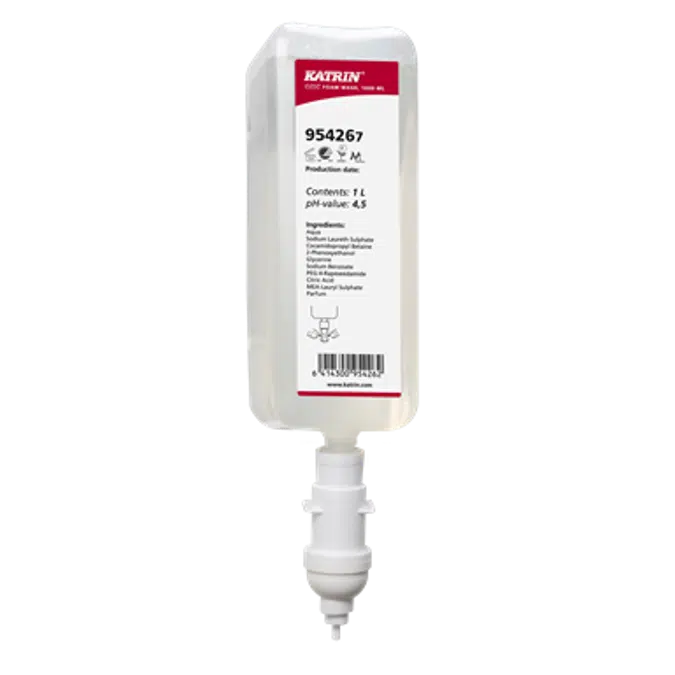 Katrin Soap 1000 ml Dispenser - White Metal