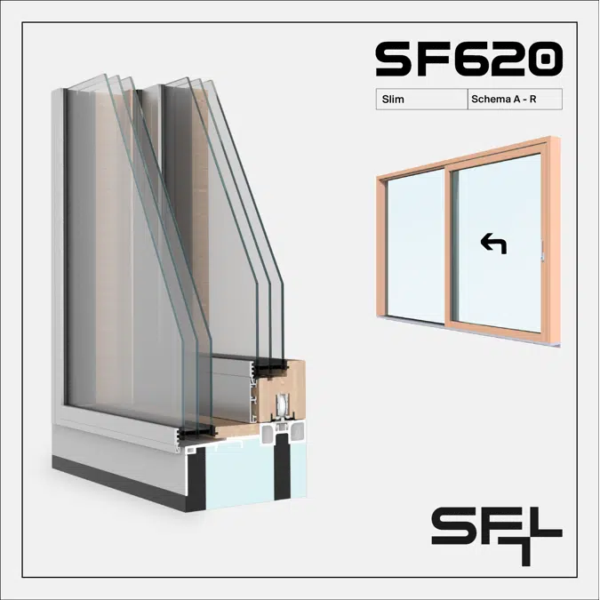 SF620 Slim A-R - Sliding window