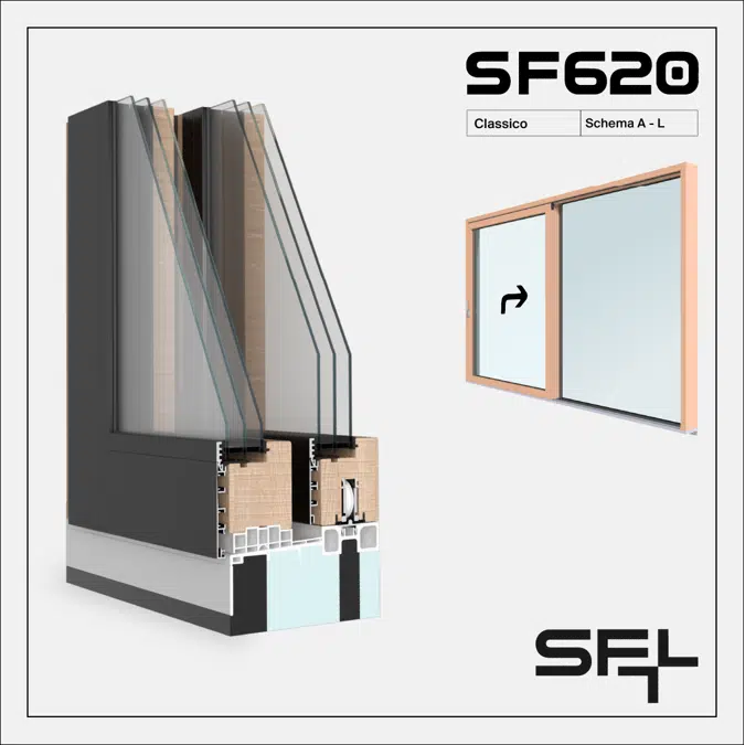 SF620 Classico A-L - Sliding window