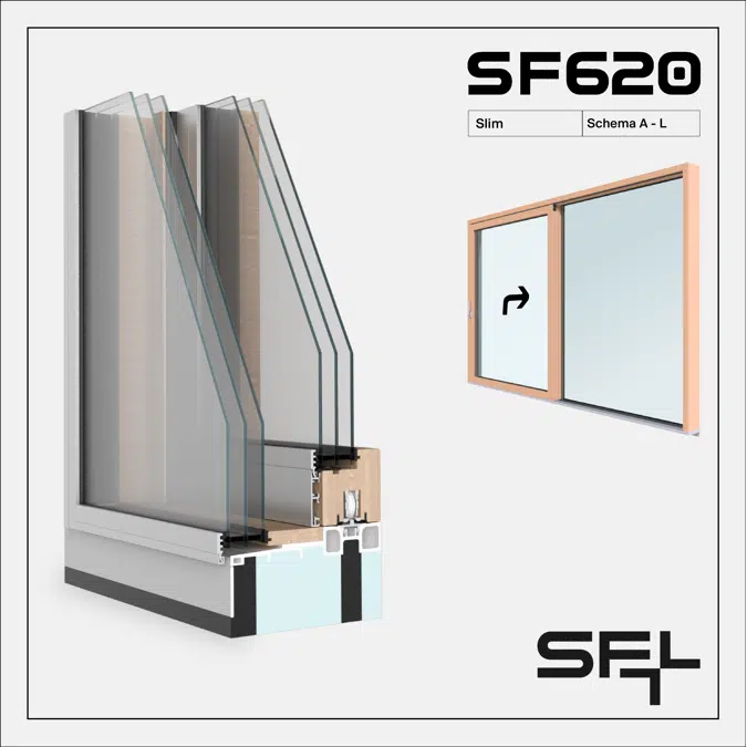 SF620 Slim A-L - Sliding window