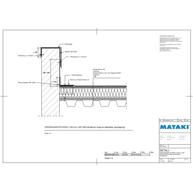 Mataki Power FR Exponerat Tak - Krön större än 300 mm (YEP 2500 på takkrön)