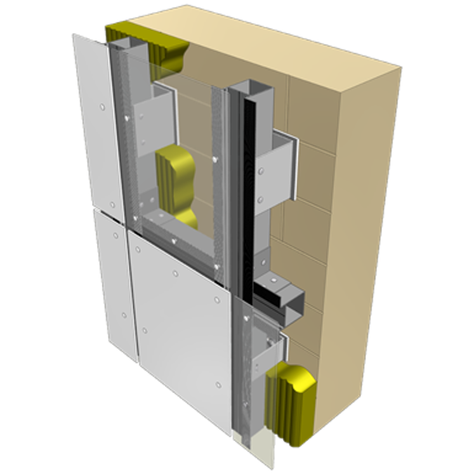BIM objects - Free download! Reynobond Riveted Screwed on wood or alu ...