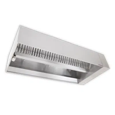 Image for Single Island V-Bank Exhaust Only Hood with Perforated Supply Plenum, NDI Series