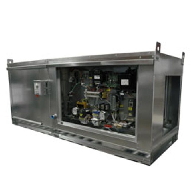 Modular Side/Down Discharge Direct Fired Heater with Cooling Coil and V-Bank