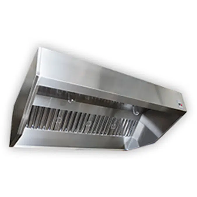 Sloped Wall Canopy Exhaust Hood with Perforated Supply Plenum, SND-2 Series