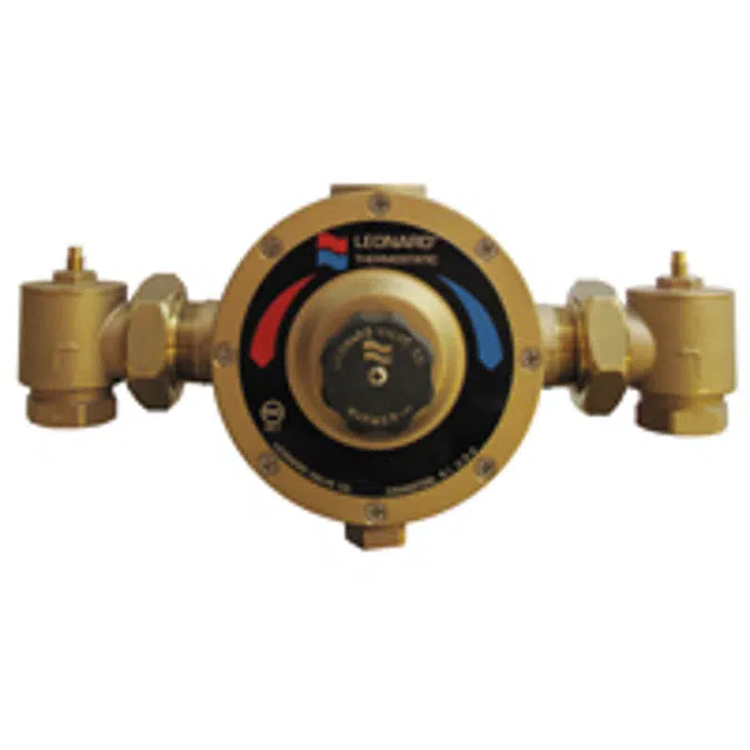 LVC Model LV-983-LF - Single, Thermostatic Master Mixing Valve featuring a Wax Element