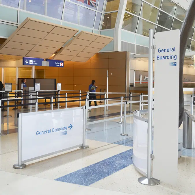 Rigid Rail Queue Barriers