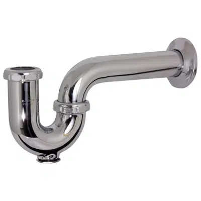 imagen para 100 Series 1-1/4 x 1-1/2 in. Zinc P-Trap with Semi-cast Design and Cleanout in Polished Chrome - PFPTB106