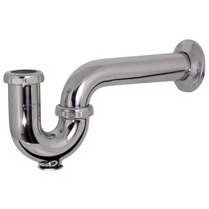 100 Series 1-1/4 x 1-1/2 in. Zinc P-Trap with Semi-cast Design and Cleanout in Polished Chrome - PFPTB106