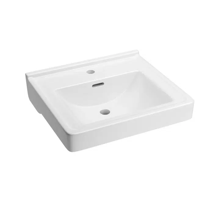 20 in. Wall Mount Rectangular Vitreous China Bathroom Sink in White - PF5711WH