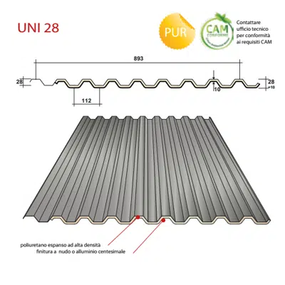 billede til UNI 28 - Polyurethane insulated sheets