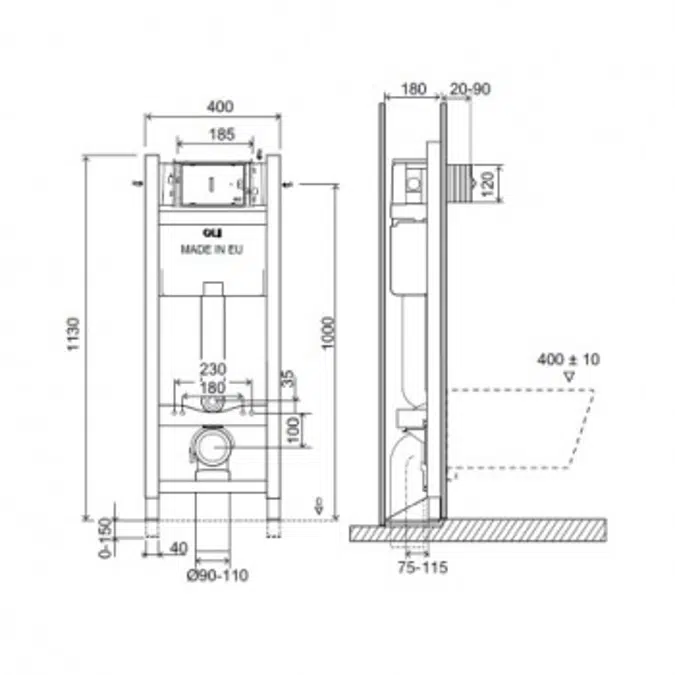 Expert Plus-Freistehende Sanitärblock  820-Mechanisch