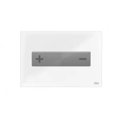 afbeelding voor Oceania - white glass with stainless steel button