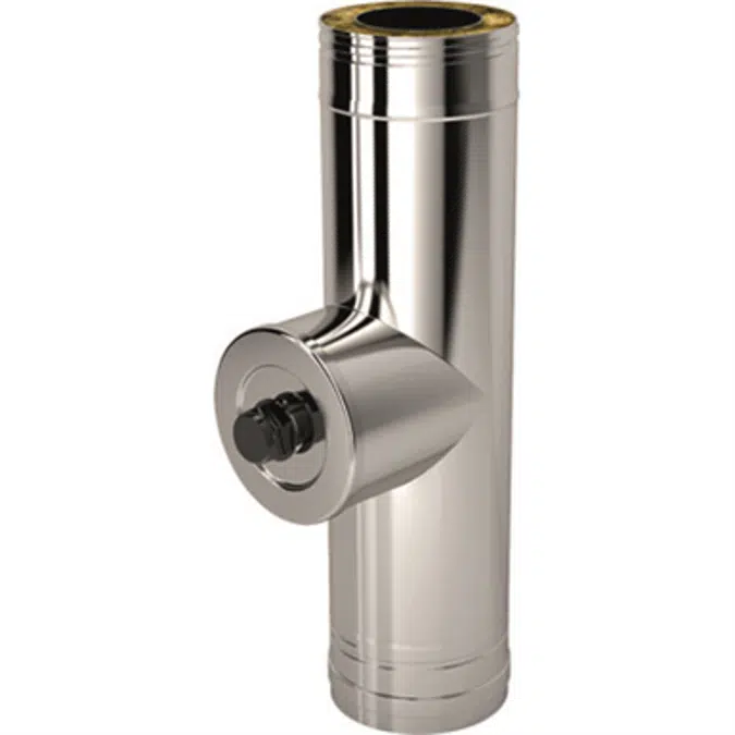 INOX - TEE MALE 90° DW - INSPECTION WITH TAP.  for GAS Fuel