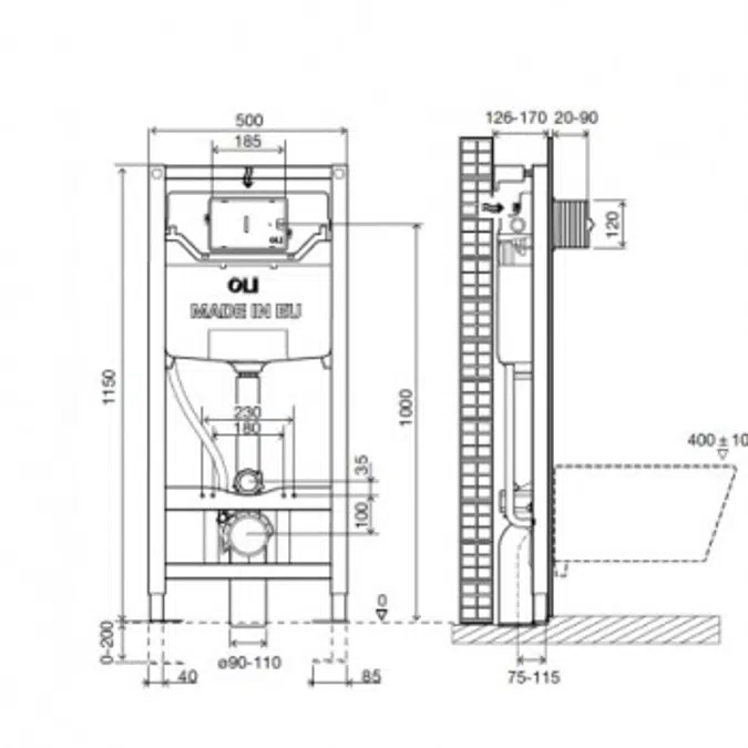 OLI 120 Plus - Sanitarblock - PNEUMATIC