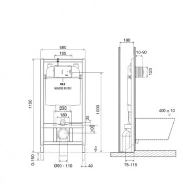 OLI74 Plus - Free Standing - PNEUMATIC