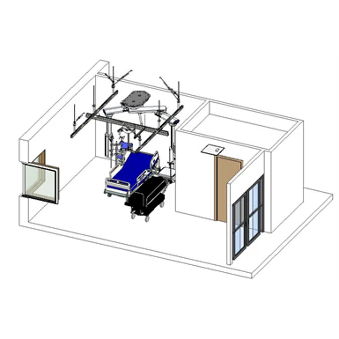 ICU Patient Room, with ceiling lift