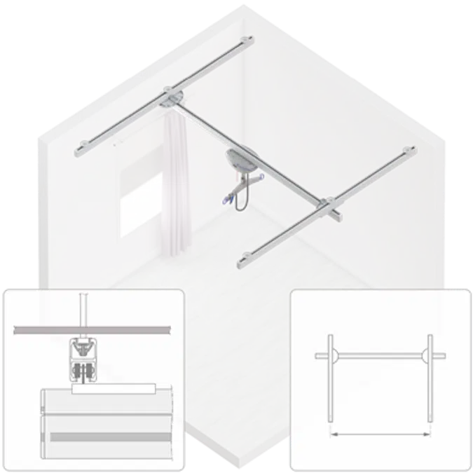 272 kg (600lb) Room Covering assembly,  max span 4300mm, and Maxi Sky 2ic, (parametric)