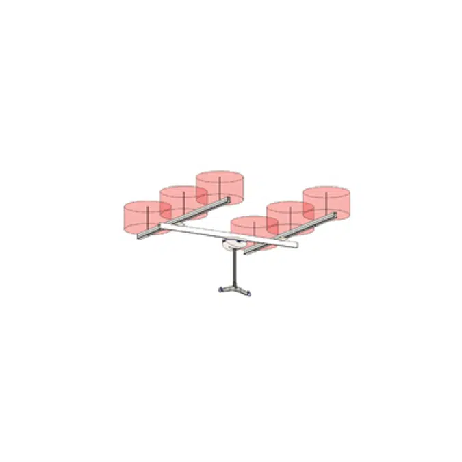 272 kg (600lb) Embedded Room Covering assembly, max span 2100mm, and Maxi Sky 2ic, (parametric)