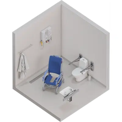 Shower room with shower chair 이미지