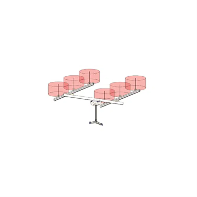 272 kg (600lb) Room Covering assembly,  max span 2100mm, and Maxi Sky 2ic, (parametric)