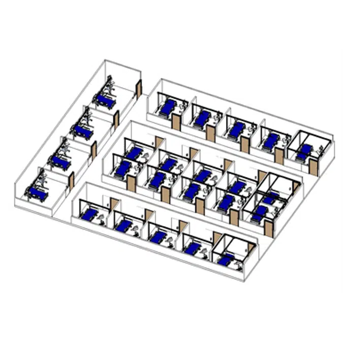 Temporary (Pop-up) Hospital with ceiling lift